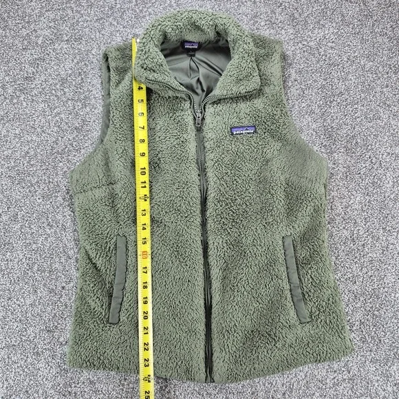 Patagonia Los Gatos Vest Womens Large Green Sherpa Full Zip Outdoors Hiking - Picture 7 of 10
